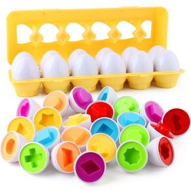 Huevos geométricos educativos | Estimula el crecimiento intelectual y las habilidades motoras - Juega y aprende con diversión